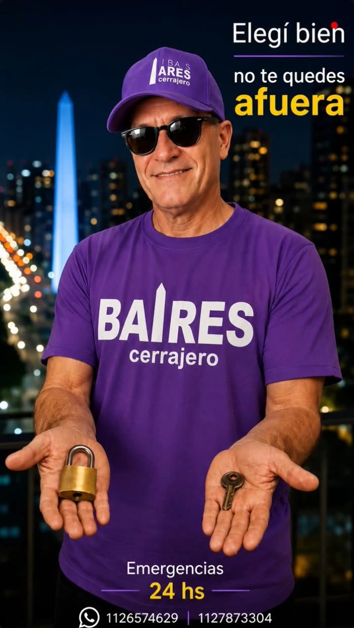 BAIRES Cerrajero — no te quedes afuera, emergencias 24 hs